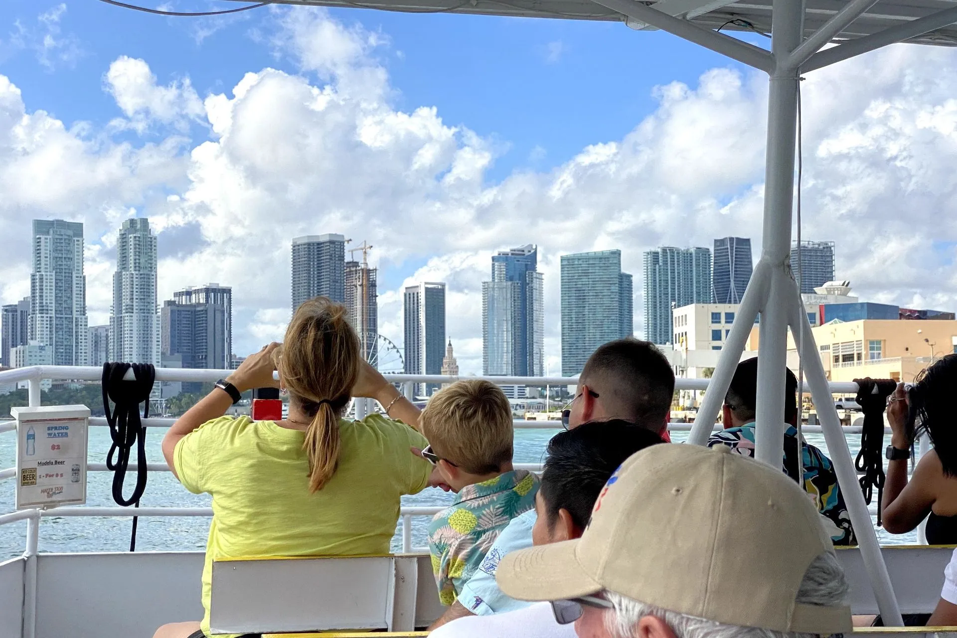 Water taxi cruising Biscayne Bay